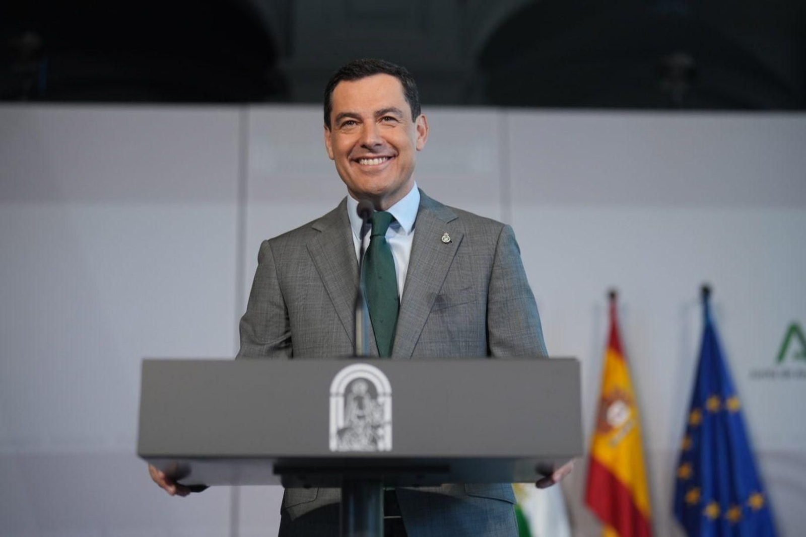 El presidente de la Junta de Andalucía, Juanma Moreno El presidente de la Junta de Andalucía, Juanma Moreno