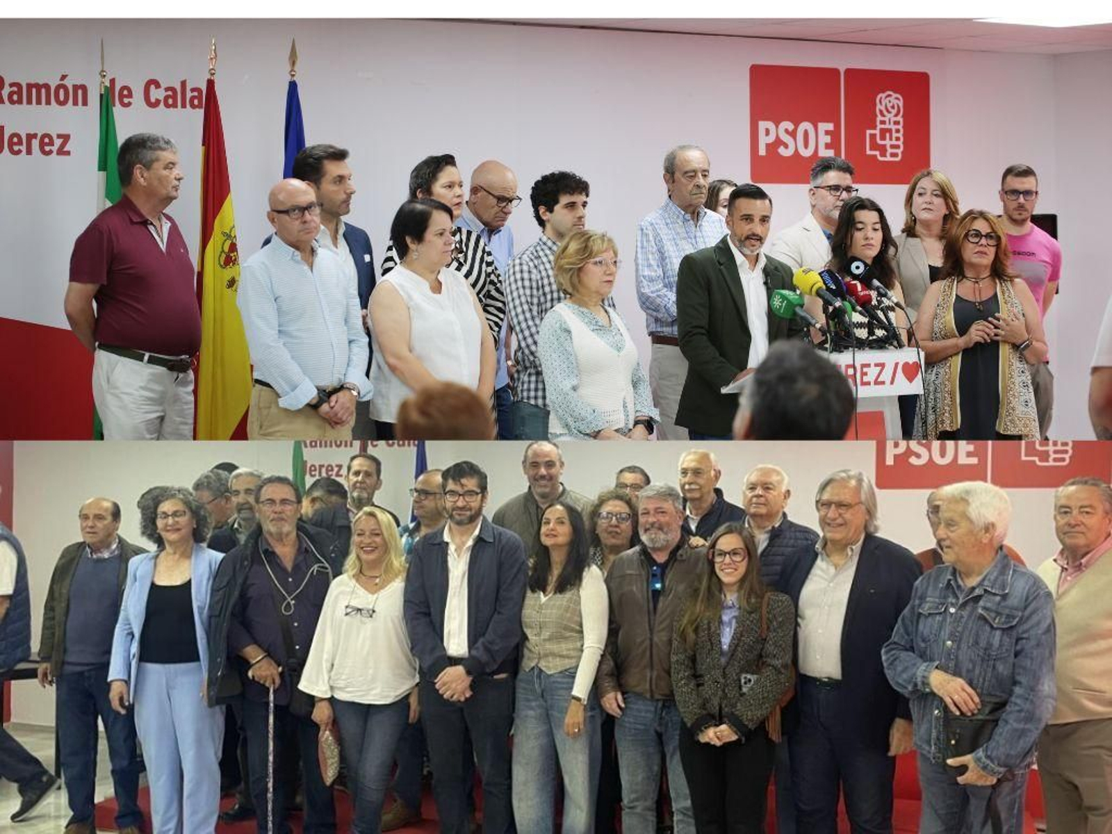 Imágenes de los momentos de la presentación de ambos candidatos.