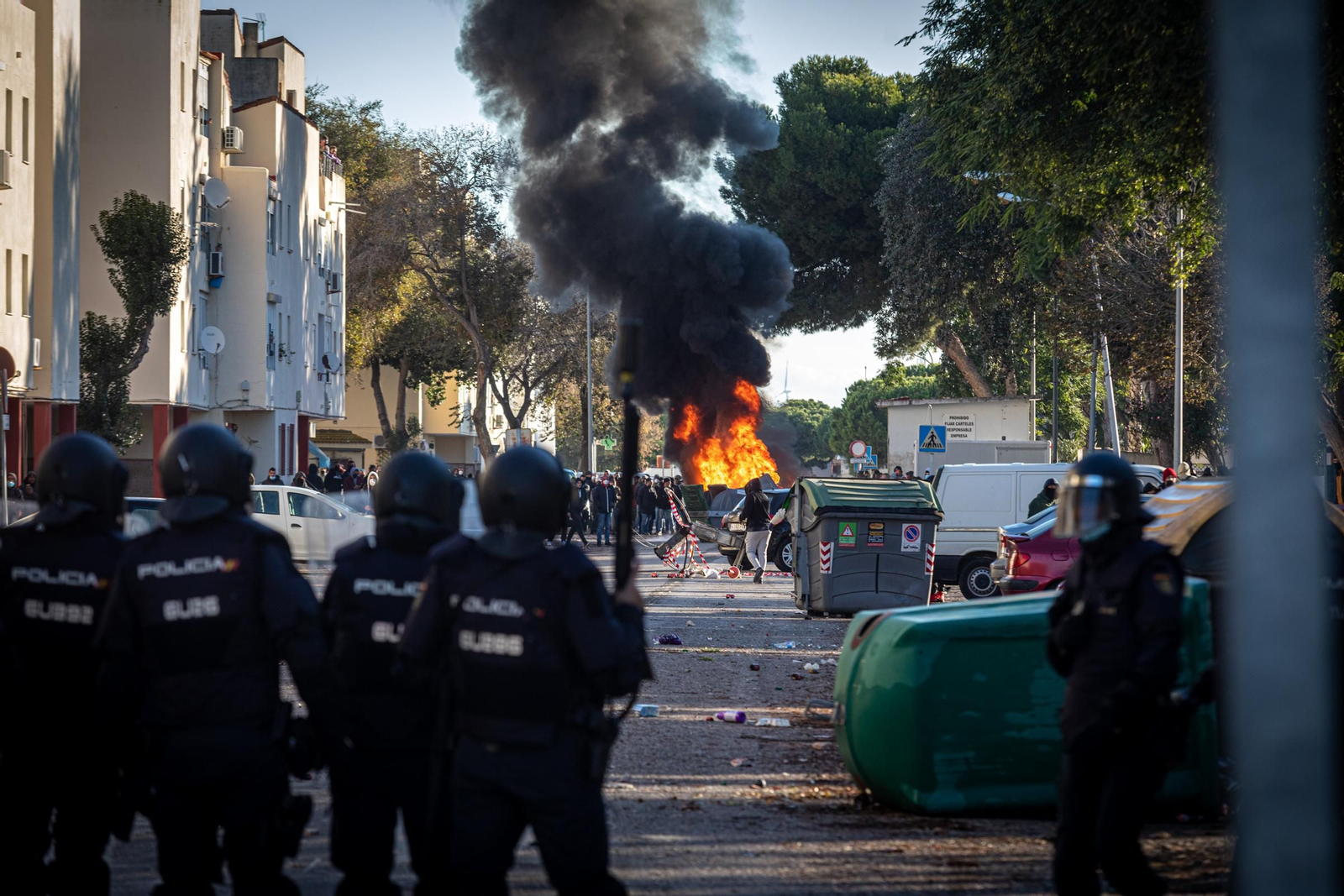 Protesta de trabajadores del metal en el Río San Pedro en la huelga de 2021. Protesta de trabajadores del metal en el Río San Pedro en la huelga de 2021.