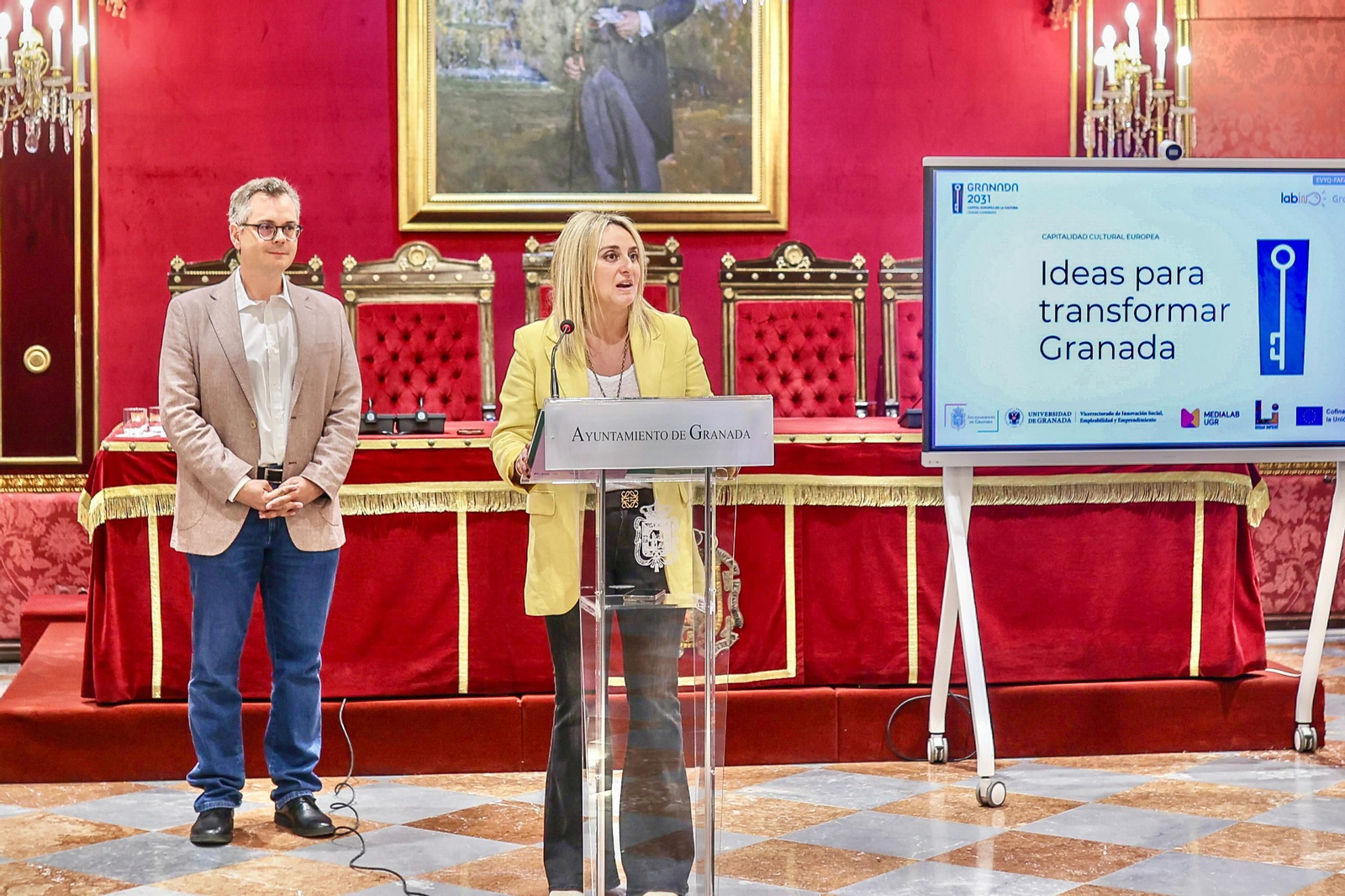 Carazo y Romero, en la presentación de resultados.