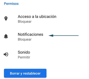Permisos de notificaciones
